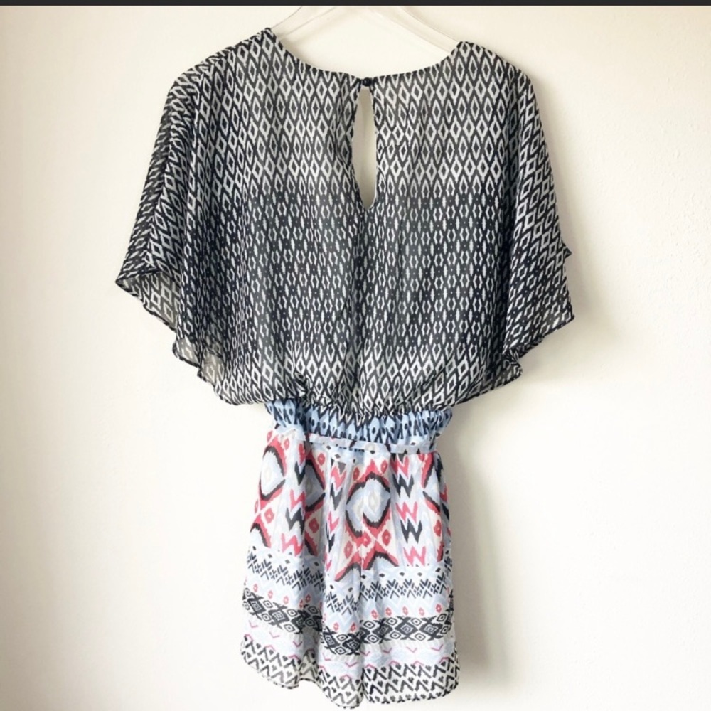 Arc & Co | Wrap front romper with flowy sleeve